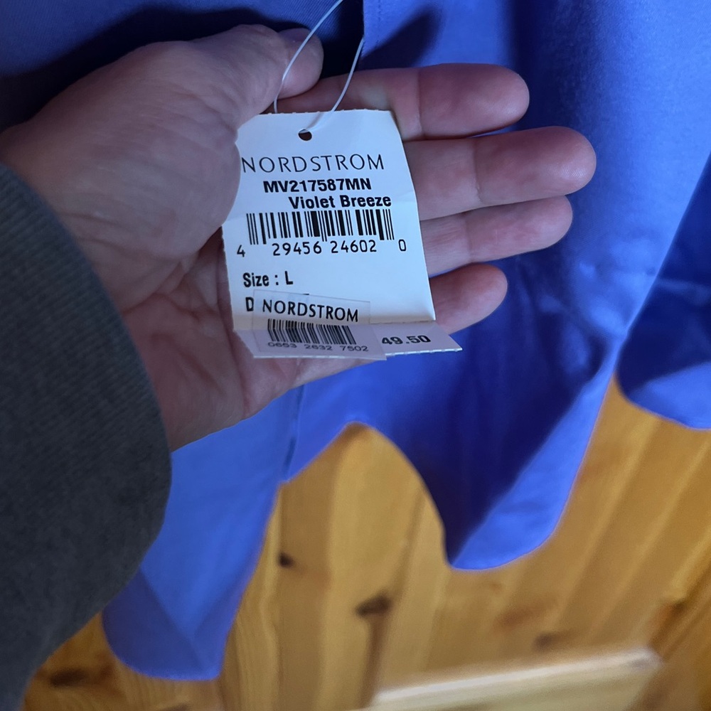 Nordstrom Men’s Shirt Violet Large NWT - Picture 6 of 14